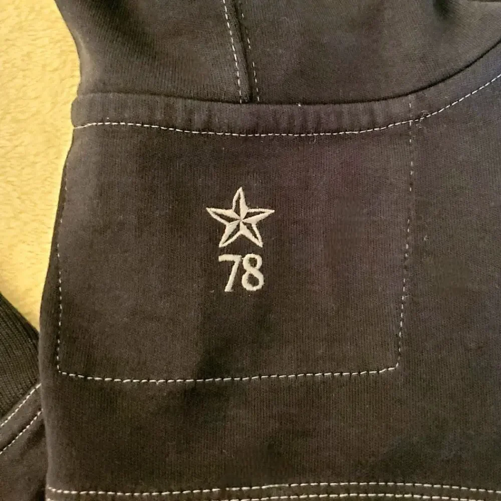 Banana Republic Pullover Black Hoodie Sweatshirt Mens L Nautical Collegiate